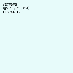 #E7FBFB - Lily White Color Image